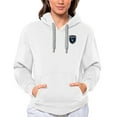 thumbnail image 1 of Women's Antigua White San Jose Earthquakes Team Logo Victory Pullover Hoodie, 1 of 1