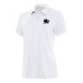 thumbnail image 1 of Women's Antigua White San Jose Sharks Reprocess Polo, 1 of 1