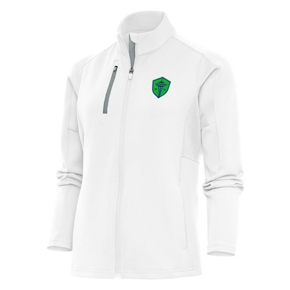 Women's Antigua White Seattle Sounders FC Generation Full-Zip Jacket