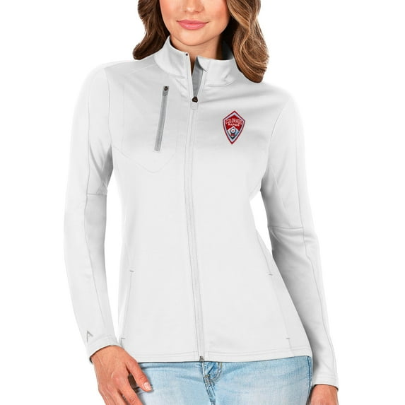 Women's Antigua White/Silver Colorado Rapids Generation Full-Zip Jacket