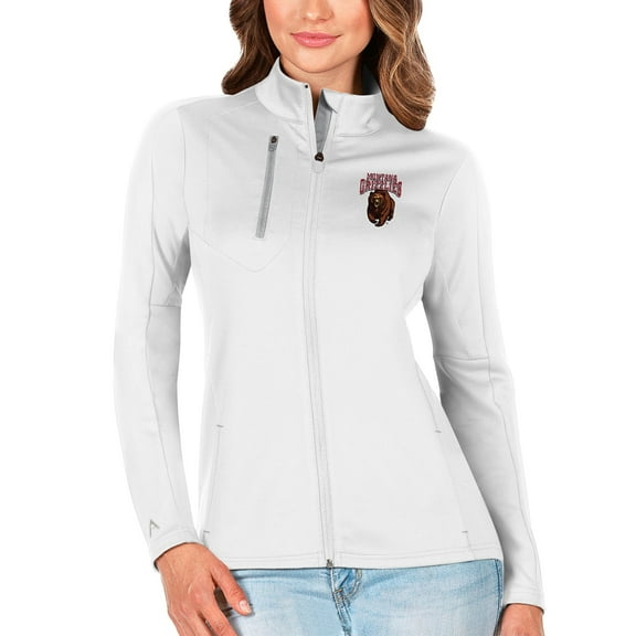 Women's Antigua White/Silver Montana Grizzlies Generation Full-Zip Jacket