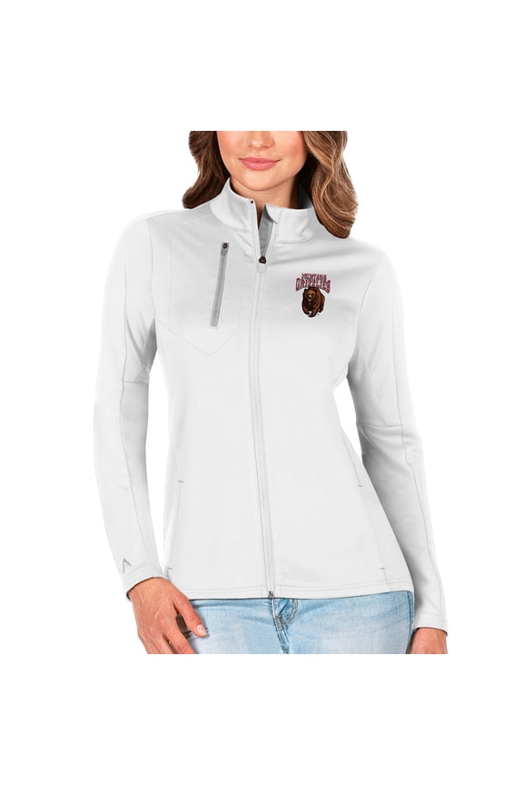 Women's Antigua White/Silver Montana Grizzlies Generation Full-Zip Jacket