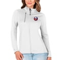 thumbnail image 1 of Women's Antigua White/Silver New York Islanders Generation Full-Zip Pullover Jacket, 1 of 1