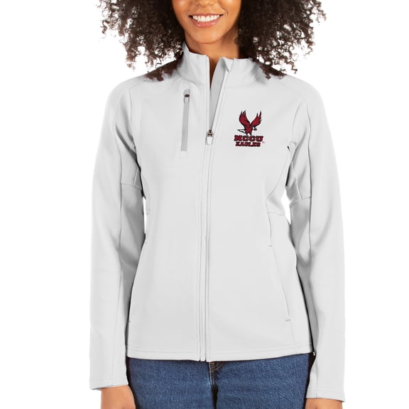 Women's Antigua White/Silver North Carolina Central Eagles Generation Full-Zip Jacket