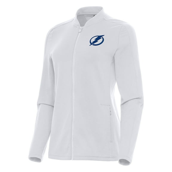 Women's Antigua White Tampa Bay Lightning Continual Full-Zip Jacket