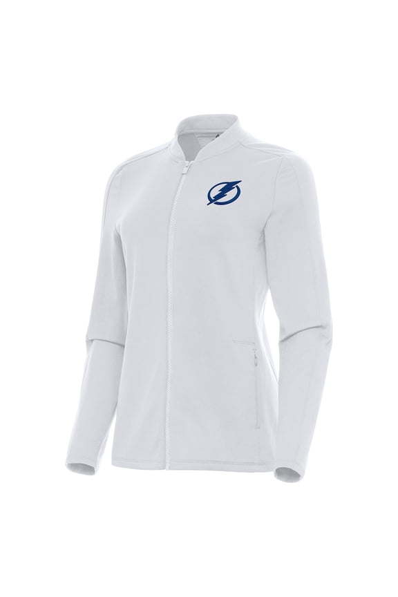 Women's Antigua White Tampa Bay Lightning Continual Full-Zip Jacket