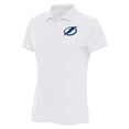 thumbnail image 1 of Women's Antigua White Tampa Bay Lightning Team Logo Legacy Pique Polo, 1 of 1