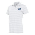 thumbnail image 1 of Women's Antigua White Tampa Bay Lightning Tunnel Polo, 1 of 1