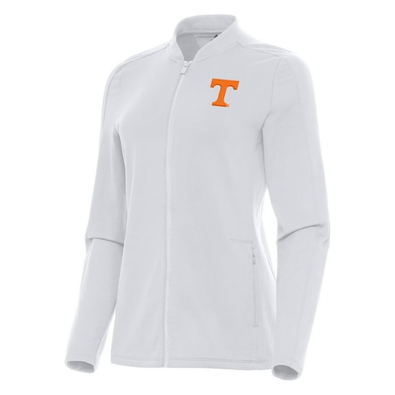 Women's Antigua White Tennessee Volunteers Continual Full-Zip Jacket