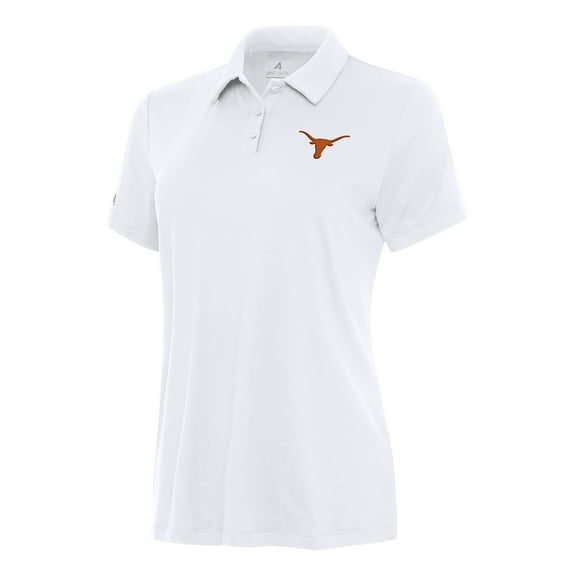 Women's Antigua White Texas Longhorns Reprocess Polo