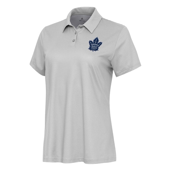 Women's Antigua White Toronto Maple Leafs Rings Polo