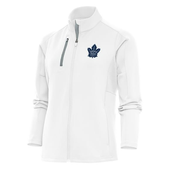 Women's Antigua White Toronto Maple Leafs Team Logo Generation Full-Zip Jacket