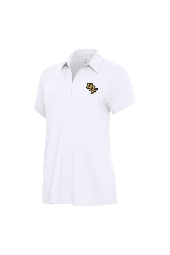 Women's Antigua White UCF Knights Era V-Neck Polo