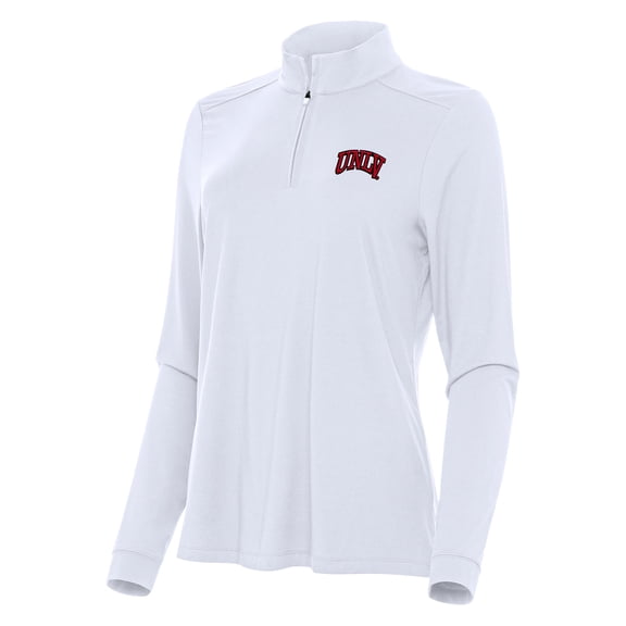 Women's Antigua White UNLV Rebels Intent Quarter-Zip Top