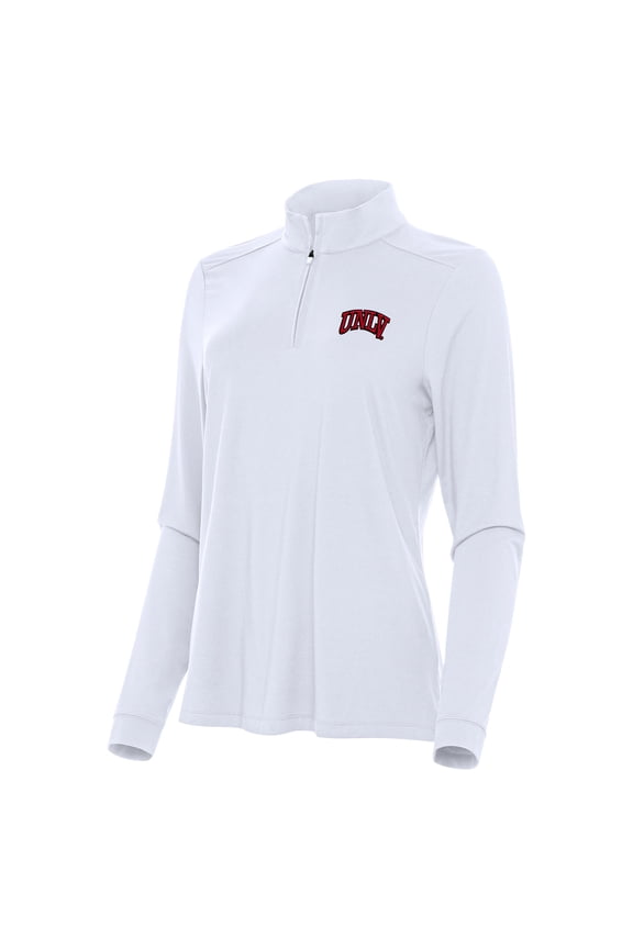 Women's Antigua White UNLV Rebels Intent Quarter-Zip Top