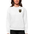 thumbnail image 1 of Women's Antigua White Vegas Golden Knights Primary Logo Victory Crewneck Pullover Sweatshirt, 1 of 1