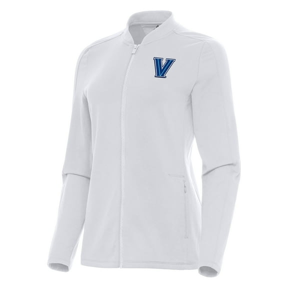 Women's Antigua White Villanova Wildcats Continual Full-Zip Jacket