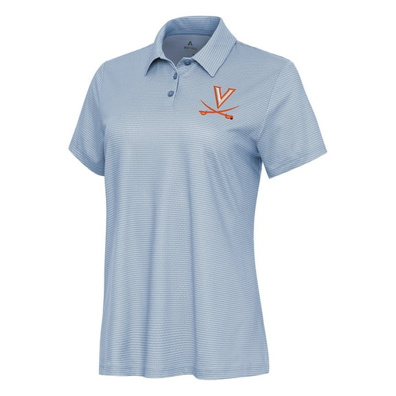 Women's Antigua  White Virginia Cavaliers Rings Polo
