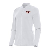 Women's Antigua White Virginia Tech Hokies Continual Full-Zip Jacket