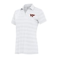 thumbnail image 1 of Women's Antigua White Virginia Tech Hokies Tunnel Polo, 1 of 1