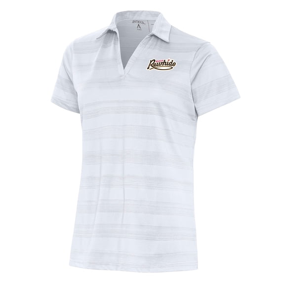 Women's Antigua White Visalia Rawhide Compass Polo