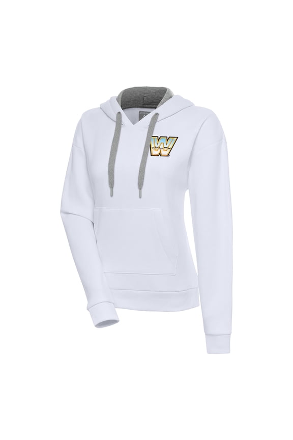 Women's Antigua White WWE Victory Pullover Hoodie
