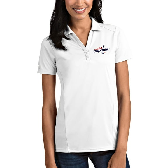 Women's Antigua White Washington Capitals Tribute Polo