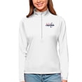 thumbnail image 1 of Women's Antigua White Washington Capitals Tribute Quarter-Zip Pullover Top, 1 of 1