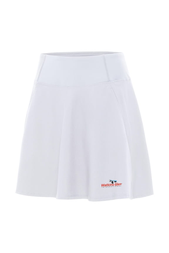 Women's-Antigua White Watkins Glen International Chip Skort