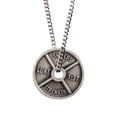thumbnail image 1 of Women's Antique Finish High Relief Weight Plate Necklace-Luke 1:37 by Shields of Strength, 1 of 4
