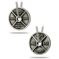 thumbnail image 1 of Women's Antique Finish High Relief Weight Plate Necklace-Phil 4:13 by Shields of Strength, 1 of 4