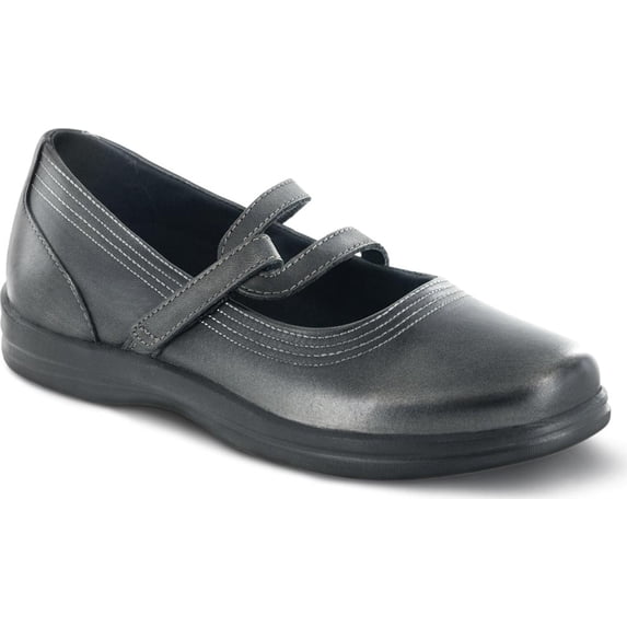 Women's Apex Janice Pewter Leather 9 M