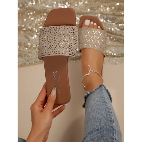 Women‘s Apricot Flat Slippers