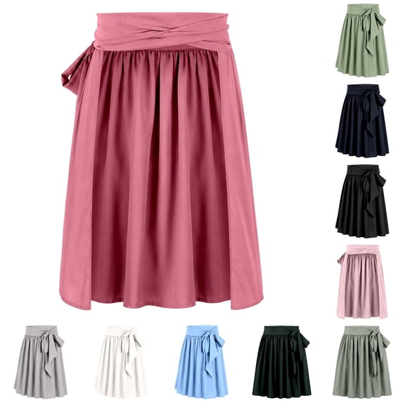 Women's Apron Skirts – Bavarian Festival Style Lace Up Bow Waist Non ...