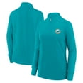 thumbnail image 1 of Women's Logo Athletic Aqua Miami Dolphins Velocity Quarter-Zip Jacket, 1 of 3