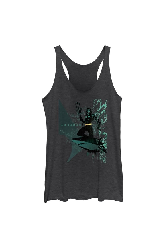 Women's Aquaman King Shark Ride Racerback Tank Top