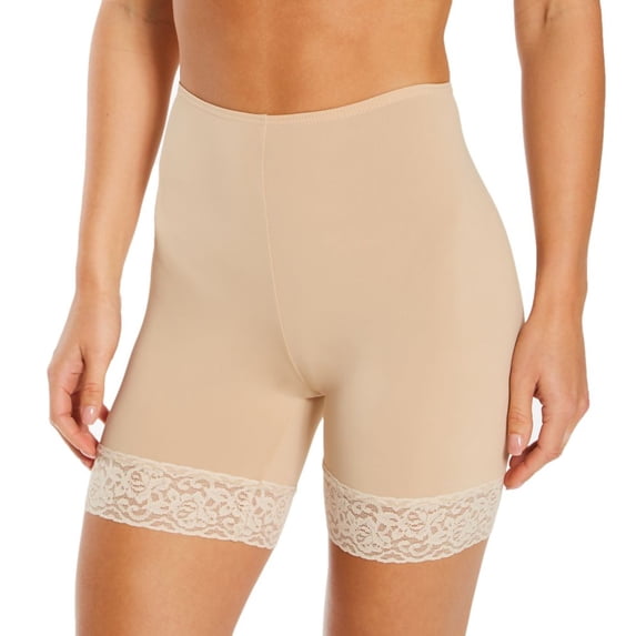 Women's Arianne 4118 Lace Trim Biker Slip Short (Nude L)