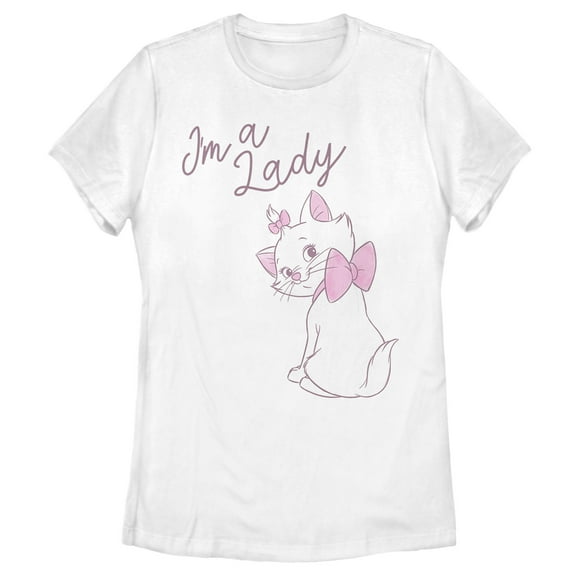 Women's Aristocats I'm a Lady  Graphic Tee White 2X Large
