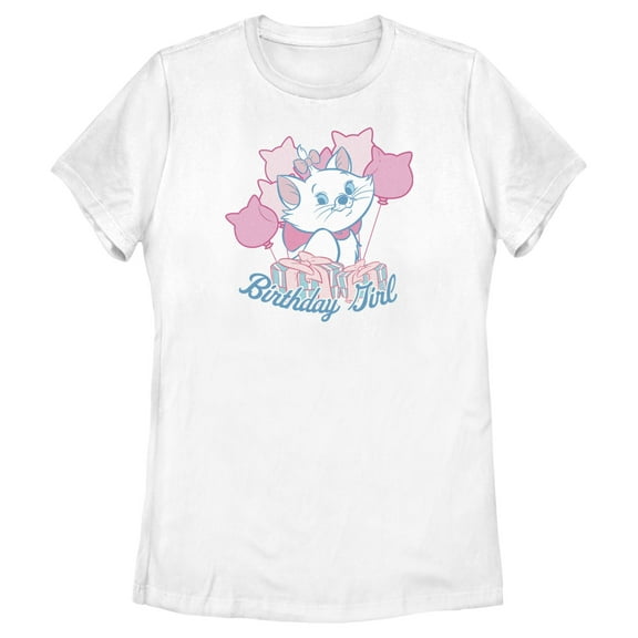 Women's Aristocats Marie Birthday Girl  Graphic Tee White X Large