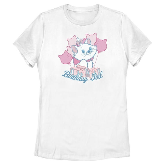 Women's Aristocats Marie Birthday Girl Graphic Tee White X Large