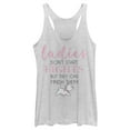 thumbnail image 1 of Women's Aristocats Marie Don't Start Fights Quote Racerback Tank Top White Heather 2X Large, 1 of 4