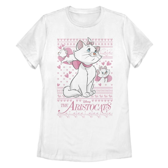 Women's Aristocats Marie Ugly Christmas Sweater Print  Graphic T-Shirt