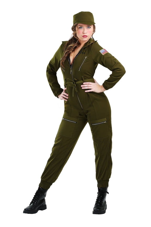 Women's Army Flightsuit Costume