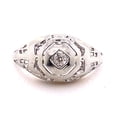 thumbnail image 1 of Women's Art Deco Dome Diamond Engagement Ring 1.5 Ct Diamond 14K White Gold Over, 1 of 2