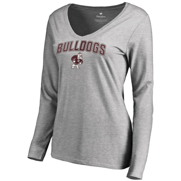 Women's Ash Alabama A&M Bulldogs Proud Mascot Long Sleeve T-Shirt
