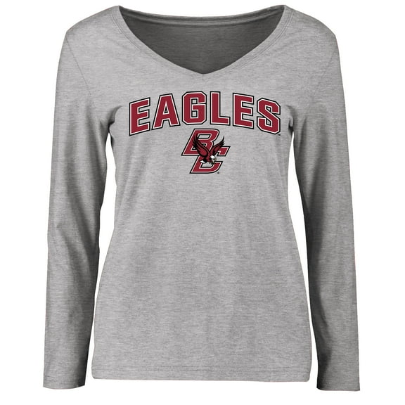Women's Ash Boston College Eagles Proud Mascot Long Sleeve T-Shirt