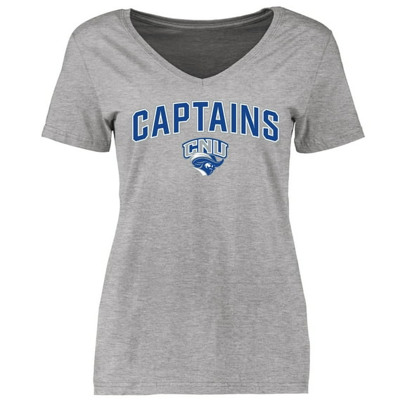 Women's Ash Christopher Newport University Captains Proud Mascot T-Shirt