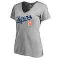 thumbnail image 1 of Women's Heather Gray Detroit Tigers Core Wahconah V-Neck T-Shirt, 1 of 3