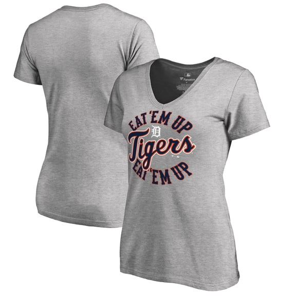 Women's Ash Detroit Tigers Eat Em Up Hometown T-Shirt