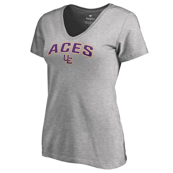 Women's Ash Evansville Purple Aces Proud Mascot T-Shirt
